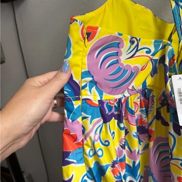 NWT J. Crew Colorful Taffeta Maxi Dress Sz 16 - Picture 4 of 10